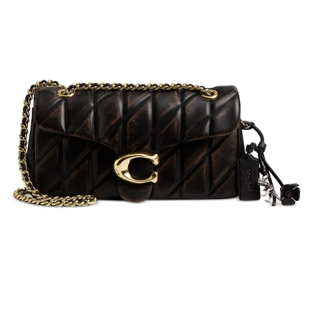 Coach Quilted Tabby 26 shoulder bag in black Nappa leather. - Picture 2 of 13